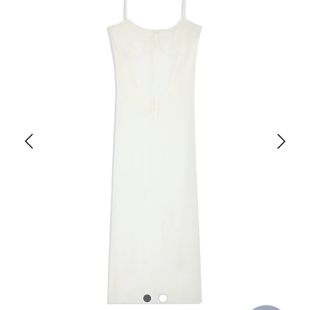 White Mesh Scoop Dress